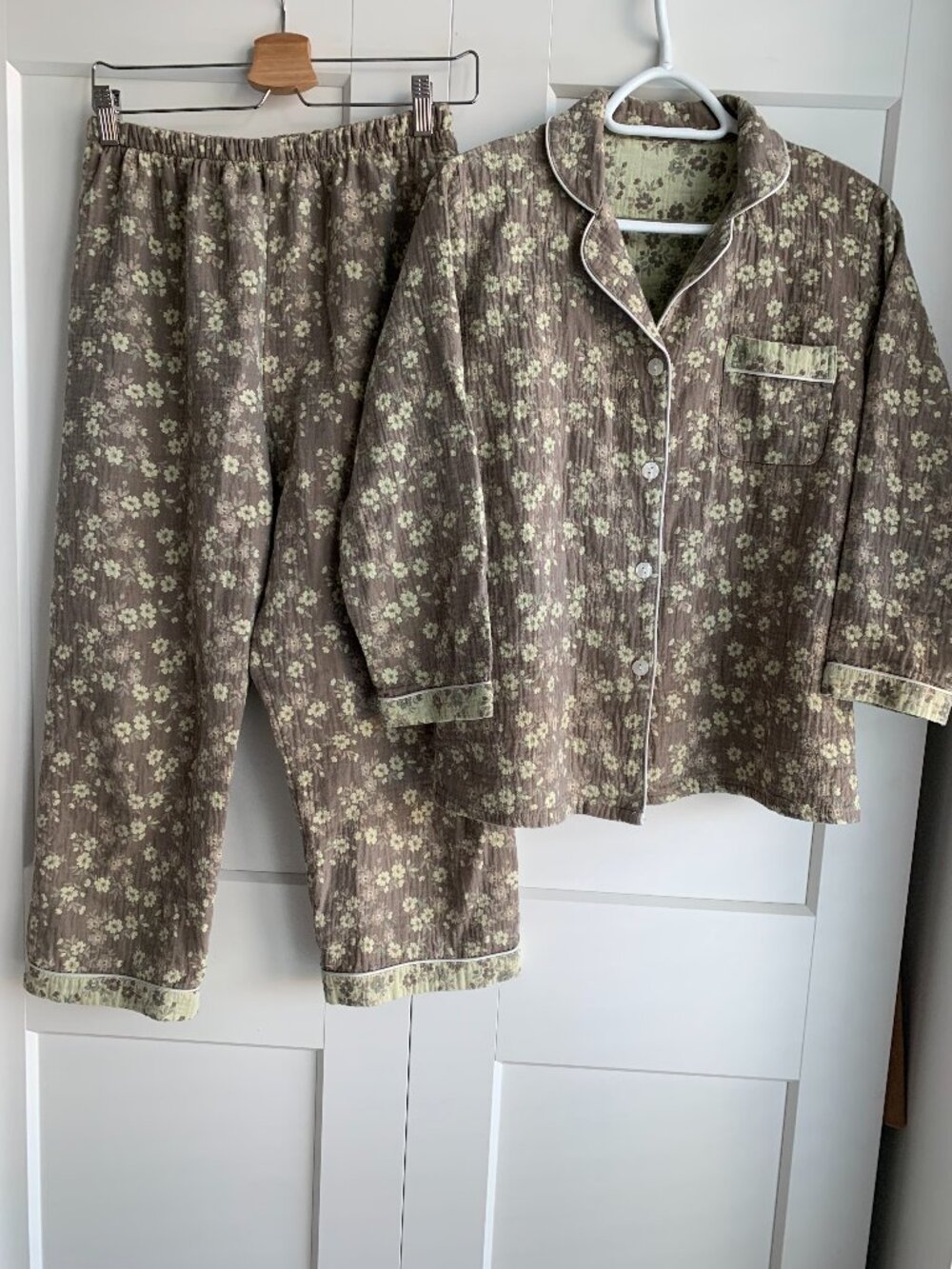 Floral 100% Cotton Pajama Set Women's size Small